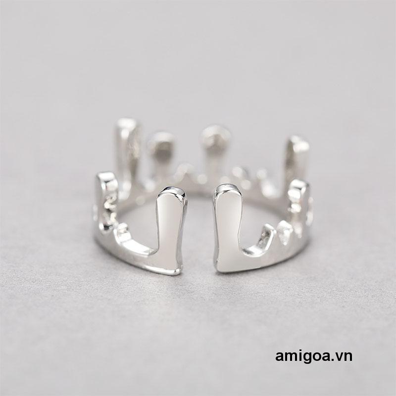 Nhẫn Hình Vương Miện Phong Cách Thời Trang Đơn Giản 2021 Dành Cho Nam