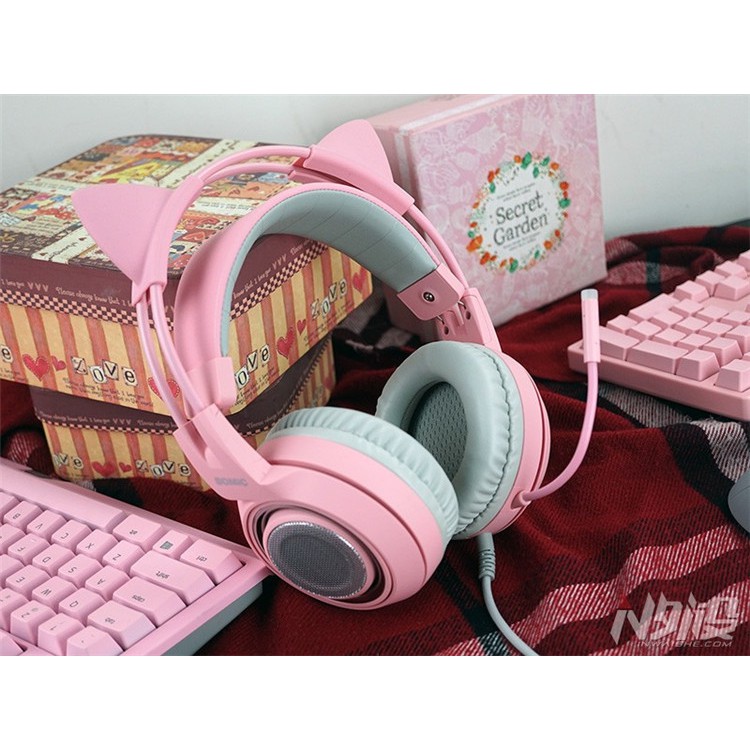 Tai nghe Somic G951s Pink Edition, dùng được cho điện thoại