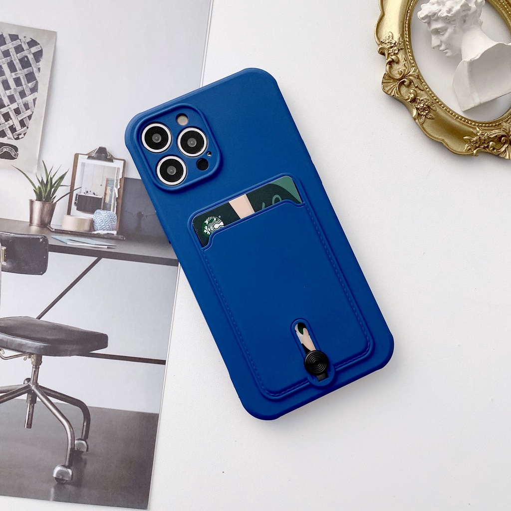 Thời Trang Ốp Điện Thoại Chống Sốc Nhiều Màu Sắc Có Ngăn Đựng Thẻ Cho iphone 15 / 14 / 13 / 12 / 11 / x / 8 / 7p