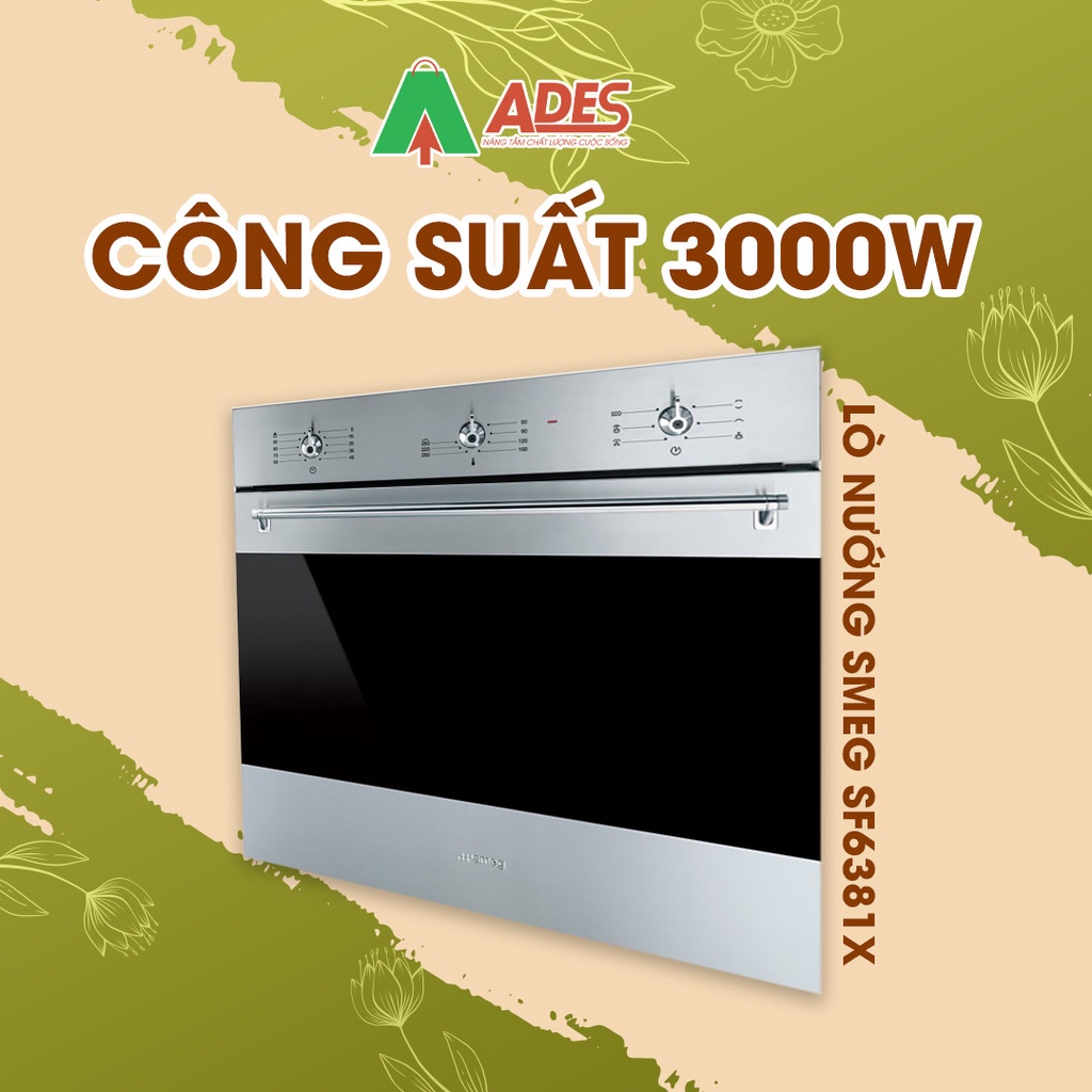 [Mã 154ELSALE2 giảm 7% đơn 300K] Lò Nướng Smeg SF6381X - Bảo Hành Chính Hãng