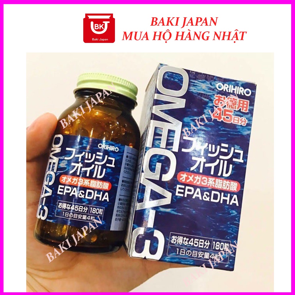 Viên uống dầu cá Omega 3 hỗ trợ tim mạch Orihiro 180