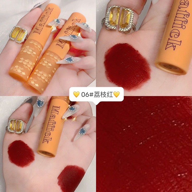 Son kem lì Maffick vỏ vàng bản dupe Merzy The Heritage Velvet Tint