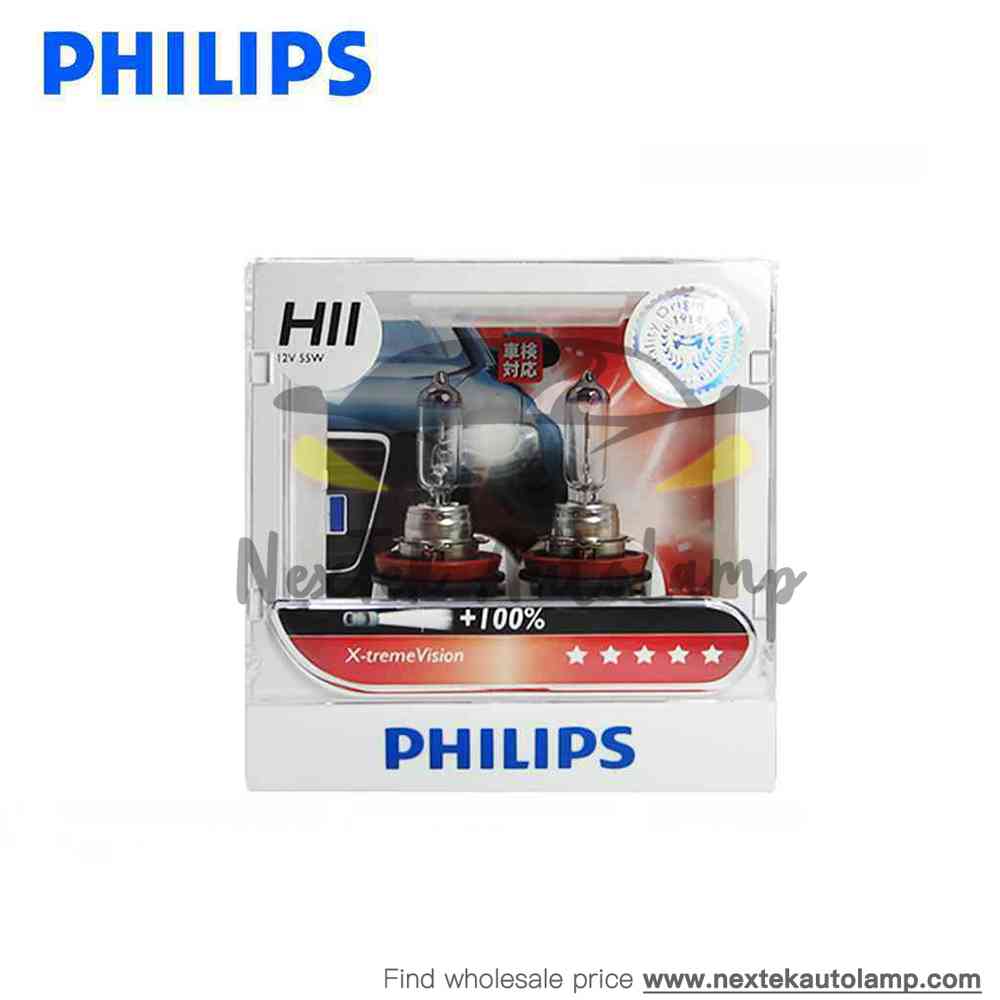 Philips X-treme Vision H1 H4 H7 H11 HB4 HB3 9005 9006 Đèn Pha Xe Bóng đèn Halogen 3350K Đèn Vàng