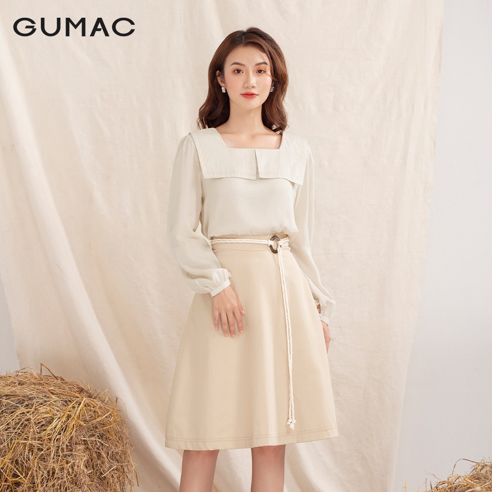 Váy xòe phối phụ kiện VA10105 GUMAC | BigBuy360 - bigbuy360.vn