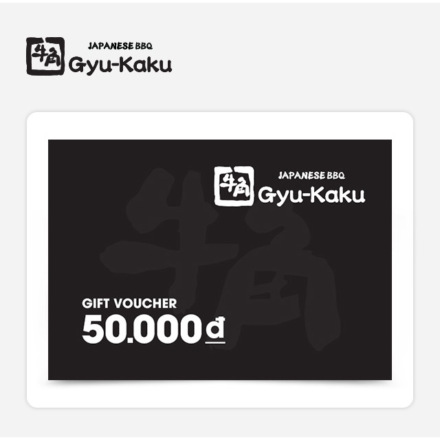 Hà Nội, HCM [Evoucher] Phiếu quà tặng Gyu-Kaku 50K