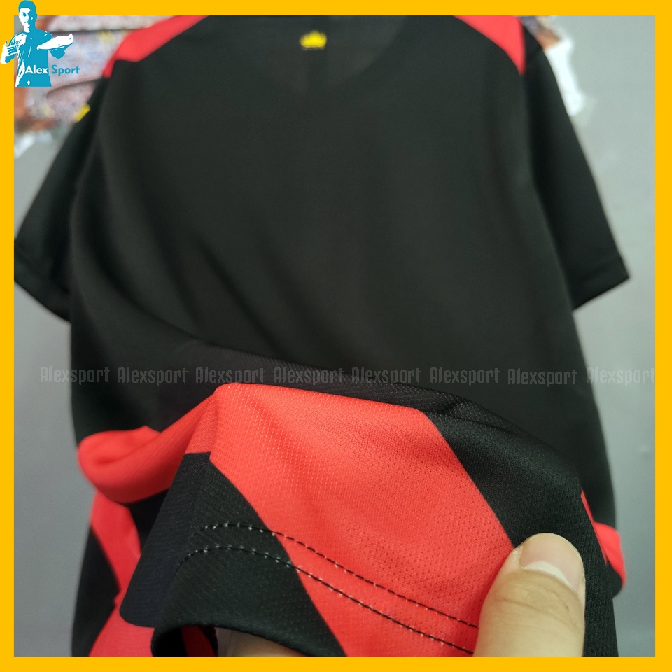 LOGO THÊUBộ Quần Áo Bóng Đá CLB Manchester City Sân Khách Màu Đen đỏ BẢN ĐẸP 22-23 - Alex Sport