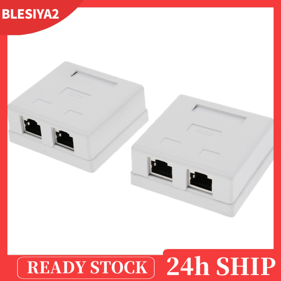 (Hàng Mới Về) Bộ 2 Cổng Mạng Rj45 2 Cổng Cat6 Gắn Tường | BigBuy360 - bigbuy360.vn