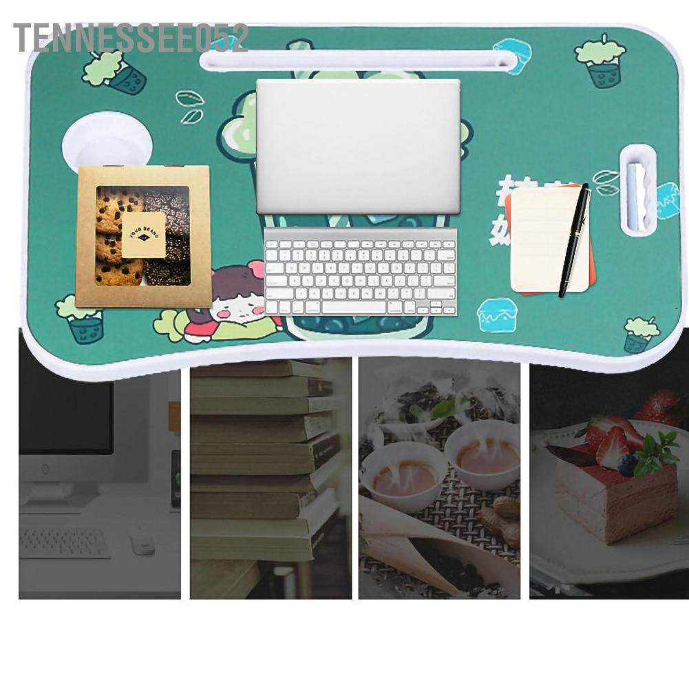 Bàn học gấp gọn cao cấp có khe để điện thoại và ngăn kéo để cốc nước hình hoạt hình dễ thương