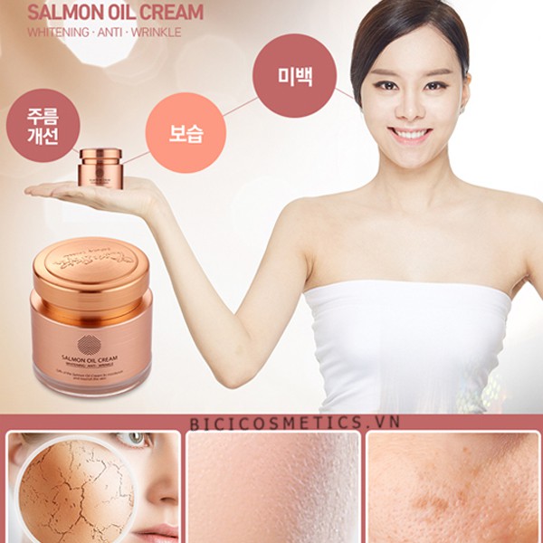 Kem Dưỡng Ẩm Chiết Xuất Từ Dầu Và Trứng Cá Hồi CRE8SKIN Salmon Oil Cream 80g