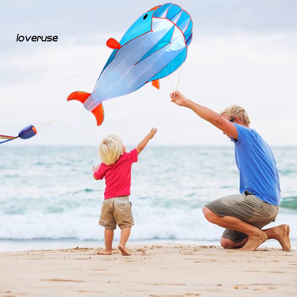 Diều hình cá heo 3D kèm dây dài 30m cho trẻ vui chơi