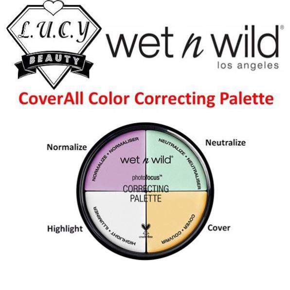 Hàng USA- Bảng Che Khuyết Điểm 4 Ô Wet N Wild Coverall Correcting Palette 6.5g Chuẩn Auth 100%