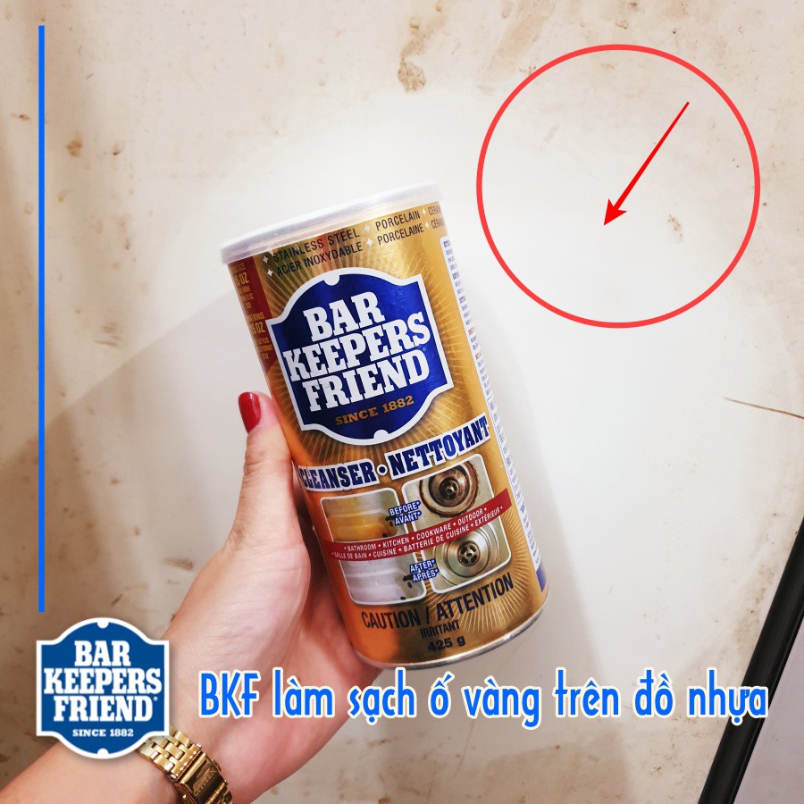 Bột làm sạch siêu thực - Bar keepers friend ( NK Mỹ ) - tẩy sạch inox, đồng, kính, vòi, xoong nồi, vết ố,...