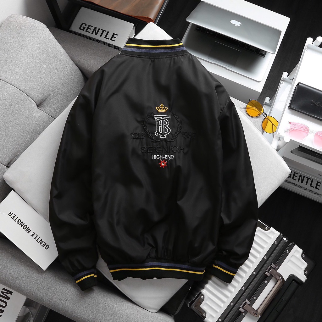 ÁO KHOÁC DÙ BOMBER NAM NỮ CHỐNG NẮNG 2 LỚP CỰC PHONG CÁCH LOGO TB