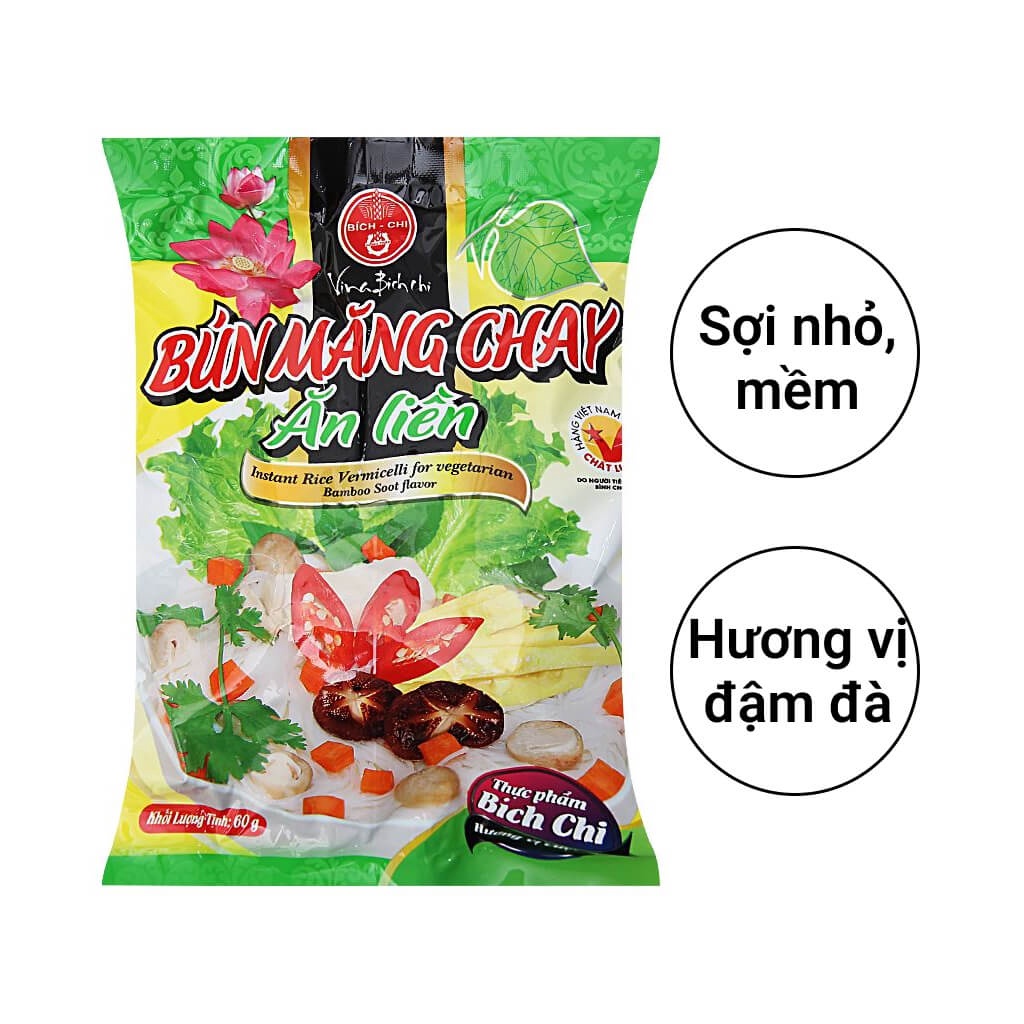 Thùng 30 gói Bún măng chay Bích Chi
