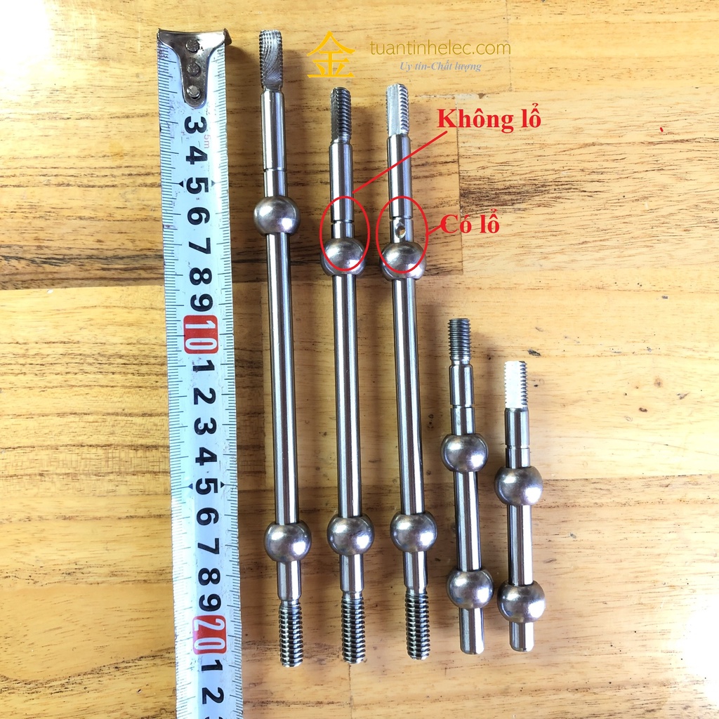 Combo 100 bộ trục bạc 19cm, đường kính 8mm có lổ