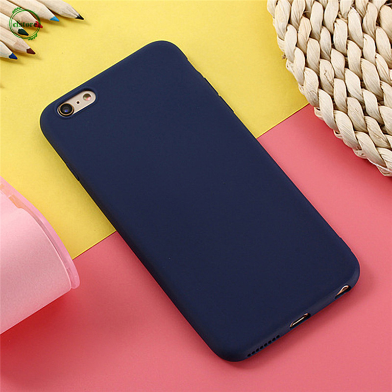 ốp điện thoại Nhựa Dẻo Màu Trơn Thanh Lịch Cho Iphone