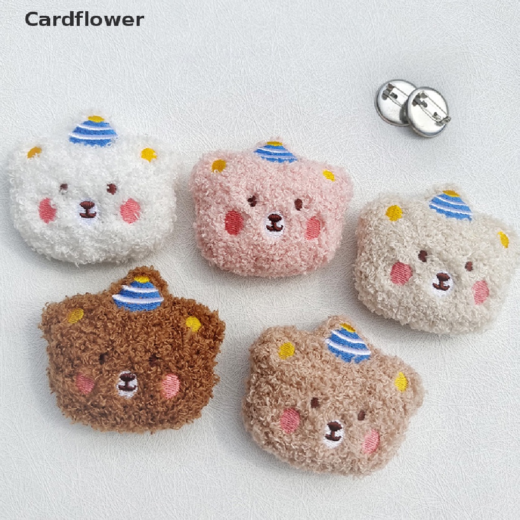 &lt; Cardflower &gt; Ghim Cài Áo Ba Lô / Balo Hình Gấu Bông Hoạt Hình Dễ Thương Trang Trí Cho Bé Gái