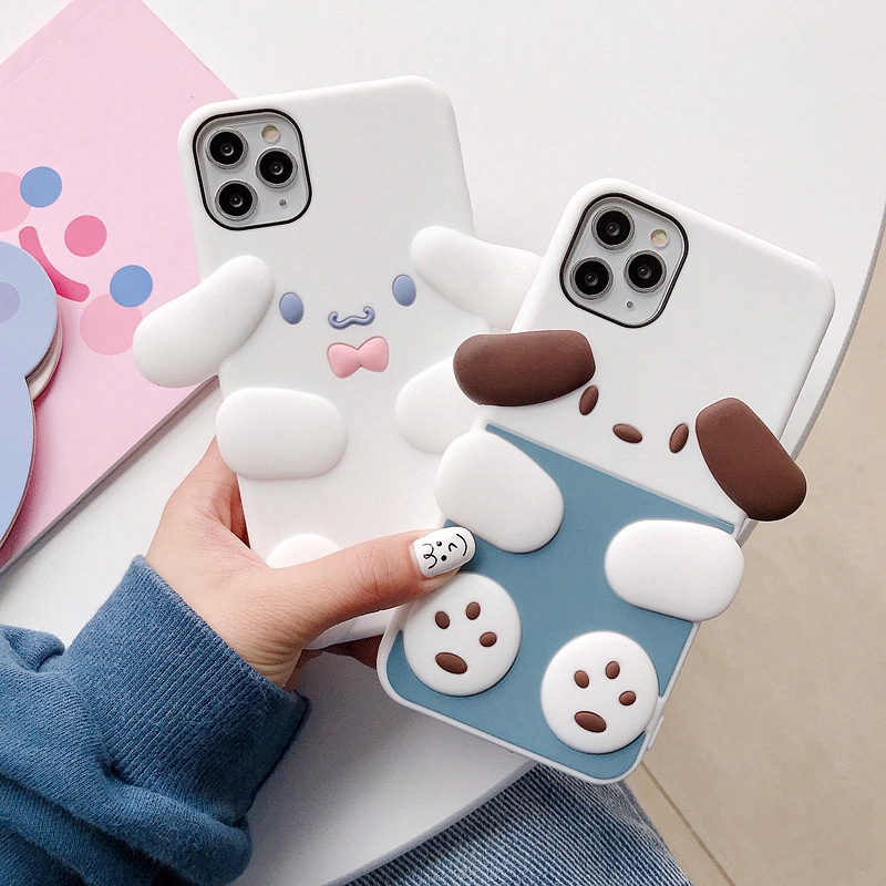 Case IPhone 11 Pro Max XR X XS Max 6S 7 8 Plus Case 3D Cartoon Cute Silicone Case iPhone SE 2020 Dog Cover Case Soft Funny Cover Skin