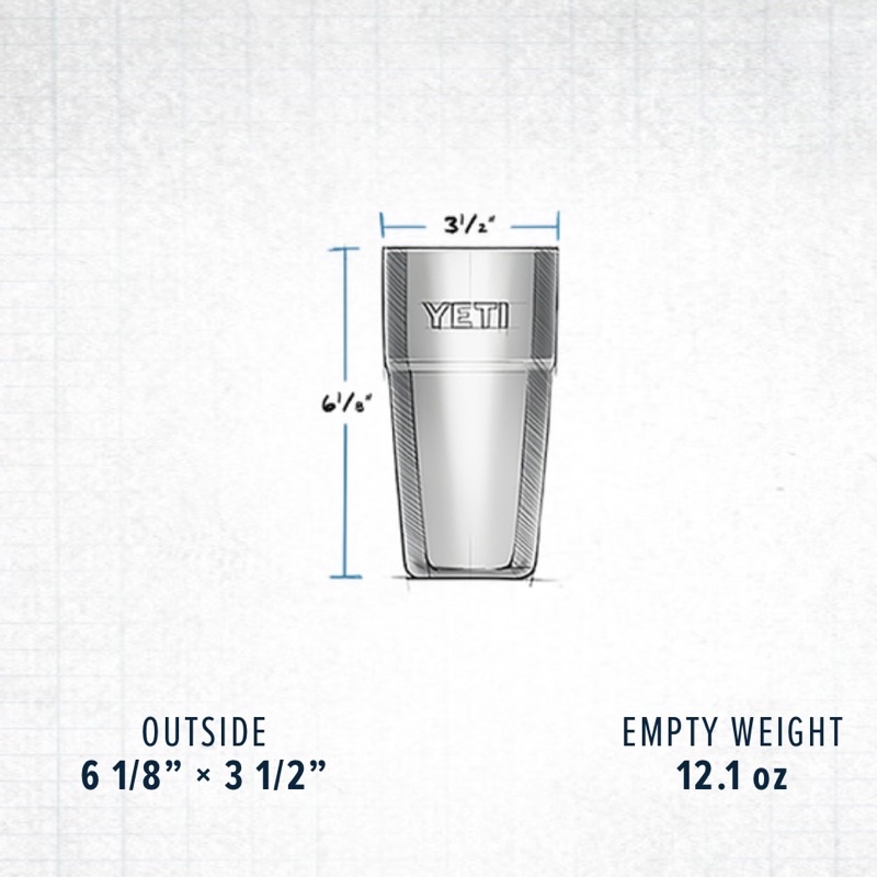 Ly Giữ Nhiệt YETI Rambler 16oz Stackable Pint  #AlpineYellow