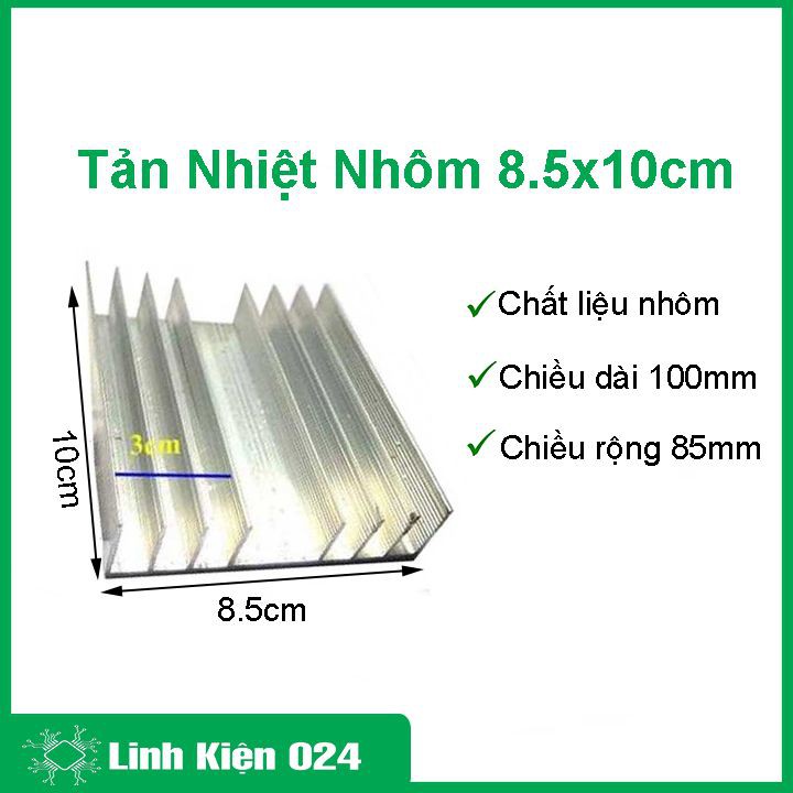 Tản Nhiệt Nhôm 8.5x10cm 220G