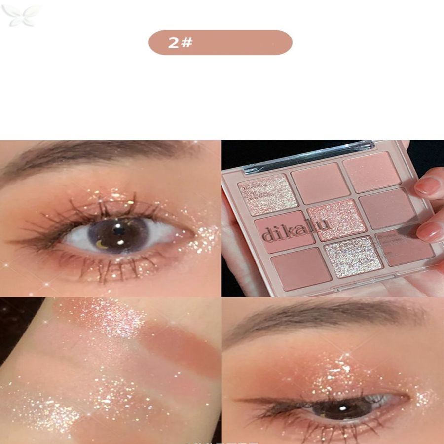 Bảng Phấn Mắt JMMZ DIKALU 9 Màu Trà Sữa Trân Châu Chất Lượng Cao