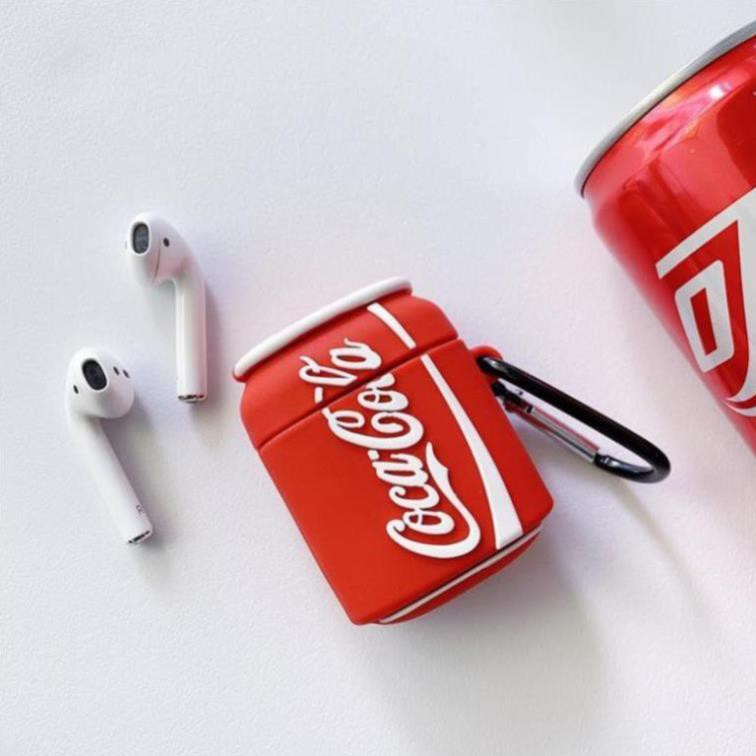 Case Airpods 3 Pro Inpods - Vỏ Bao Đựng Bảo Vệ Ốp Tai Nghe, Sillicone Dẻo Chống Bám Bẩn Lon Coca Cola -LuvCase