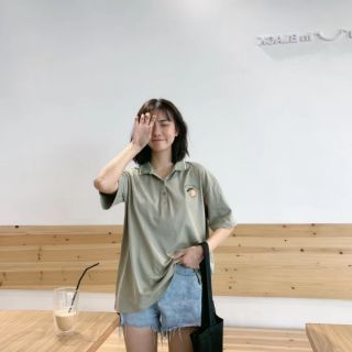 Áo polo thêu đào