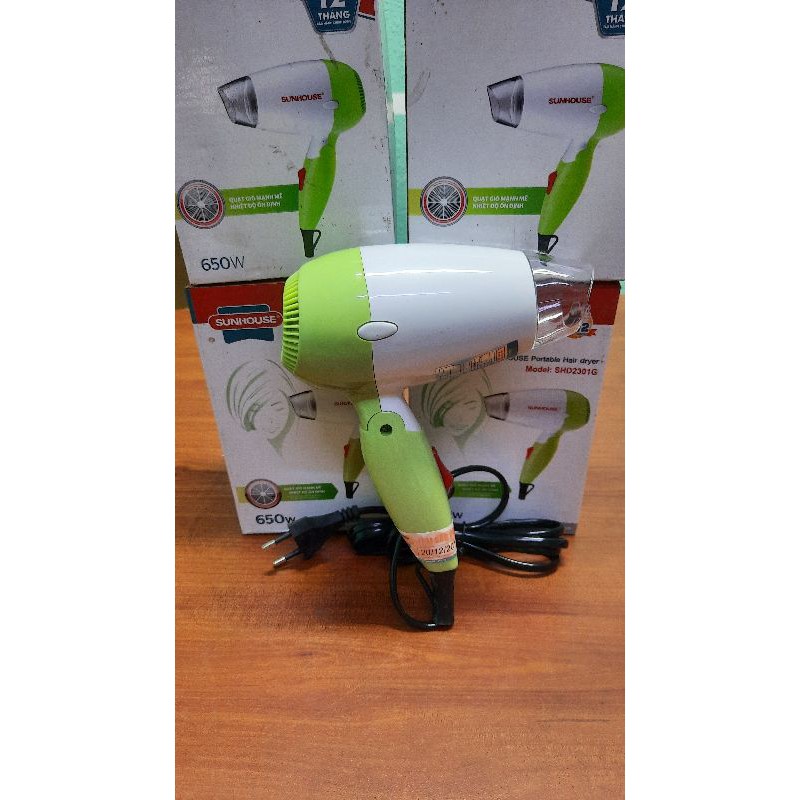 Máy sấy tóc gấp gọn shd 2301 2305 Sunhouse công suất 650W  / hàng chính hãng ledhalinh