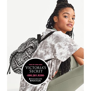 (29) Ba lô vải mini hoa văn Paisley đen trắng cá tính KT 30x30x12cm - Victoria's Secret USA