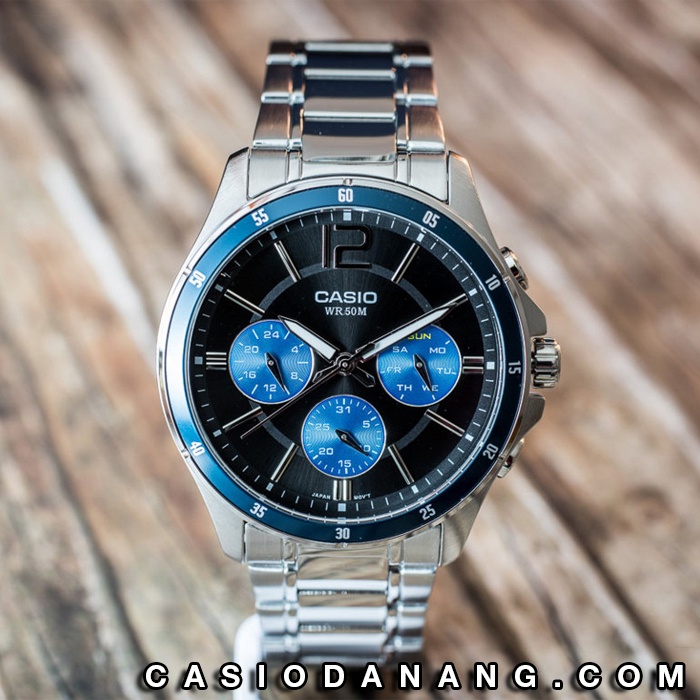 Đồng hồ nam dây kim loại Casio Standard chính hãng Anh Khuê MTP-1374D-2AVDF (43mm)