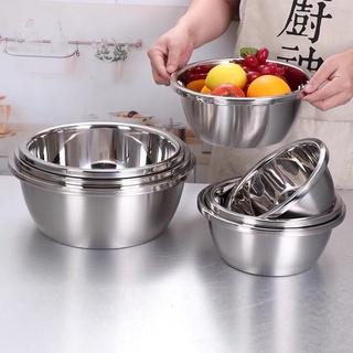 Chậu inox sus 304, thau chậu inox đa năng đủ size 18-32