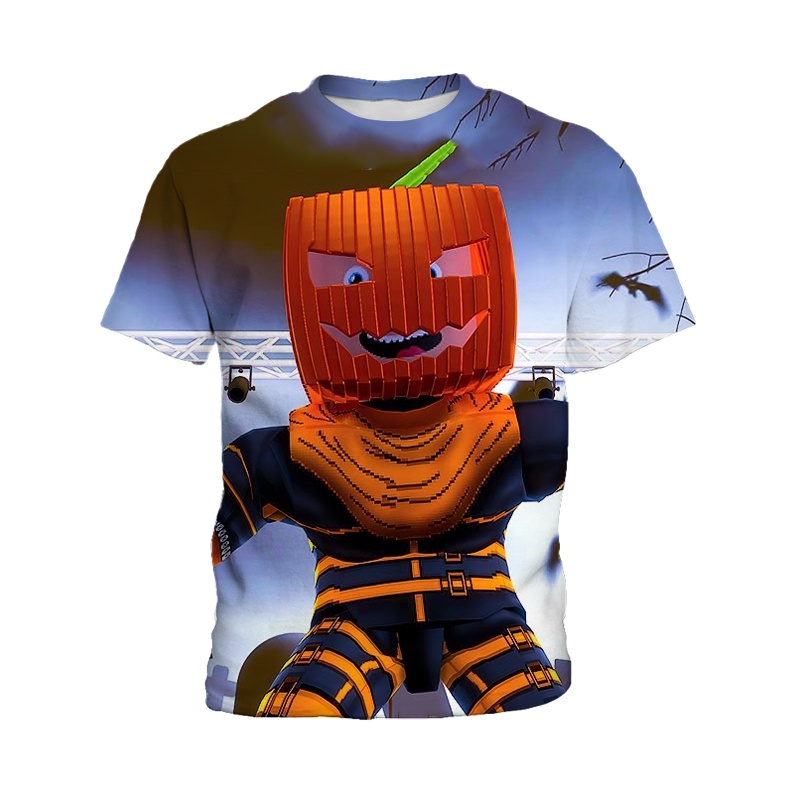 Áo Thun Tay Ngắn In Hình Roblox Thời Trang Cho Bé Trai