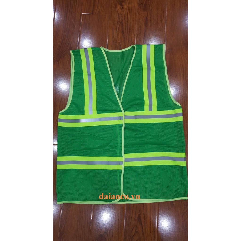 Áo ghi lê 3M lưới dán phối phản quang khóa dán (nhiều màu)