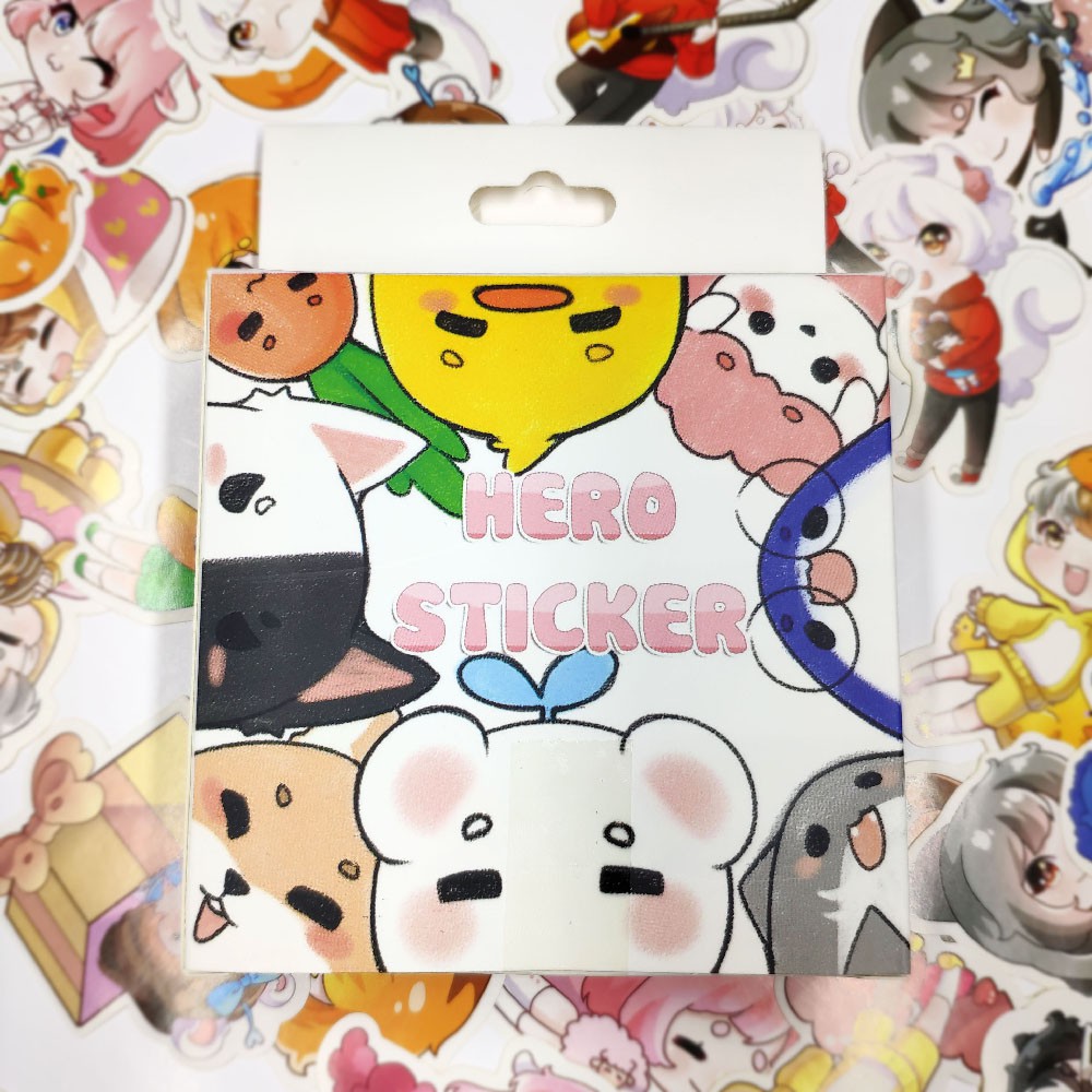 Bộ sticker Hero team 65 miếng dán