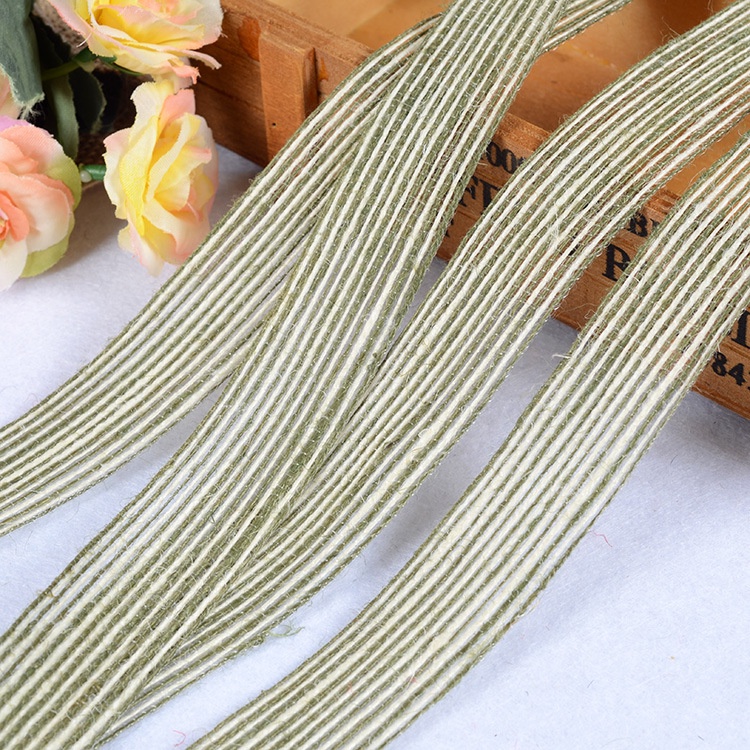 2.8CM ruy băng SỢI GAI dệt , phụ kiện trang trí, gói quà đa chức năng