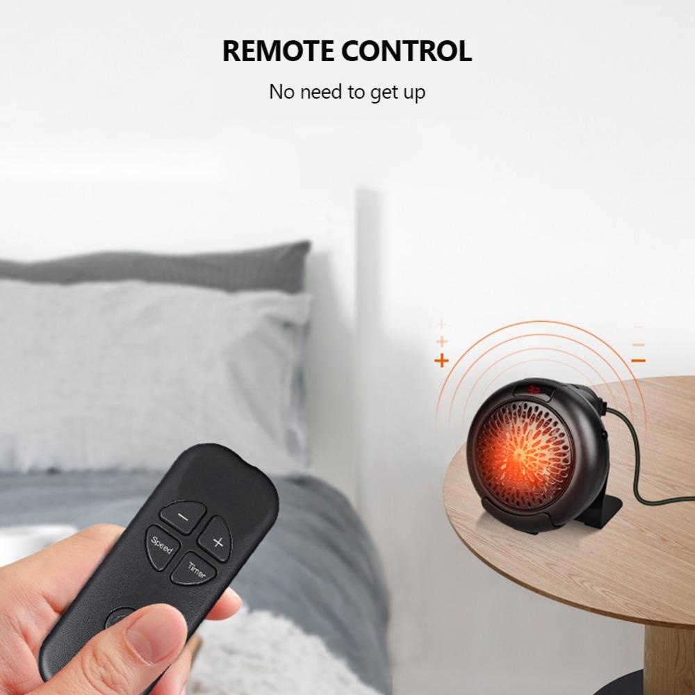 Quạt Sưởi Điện Mini Để Bàn Yên Tĩnh Điều Khiển Từ Xa
