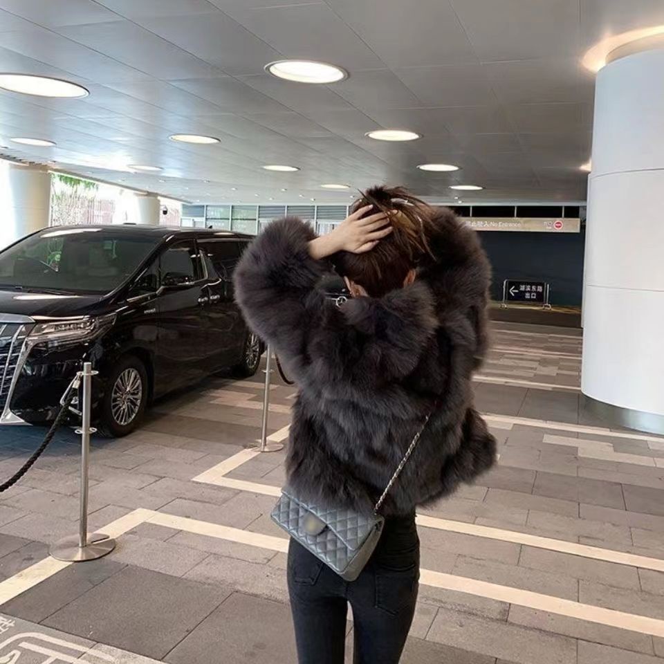 [Giao Ngay] Áo Khoác Lông Cáo Nhân Tạo Ngắn Phong Cách Mới Thời Trang Mùa Đông Cho Nữ