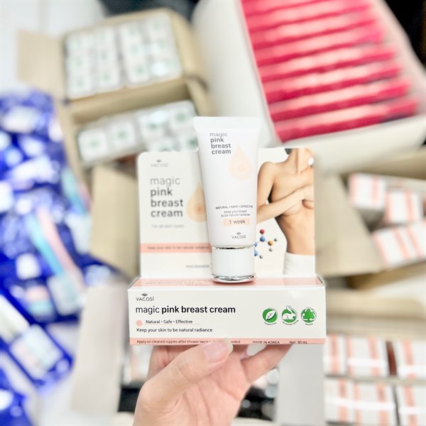 Kem Dưỡng Da Vùng Ngực, Làm Hồng Nhũ Hoa Vacosi Magic Pink Breast Cream 30ml