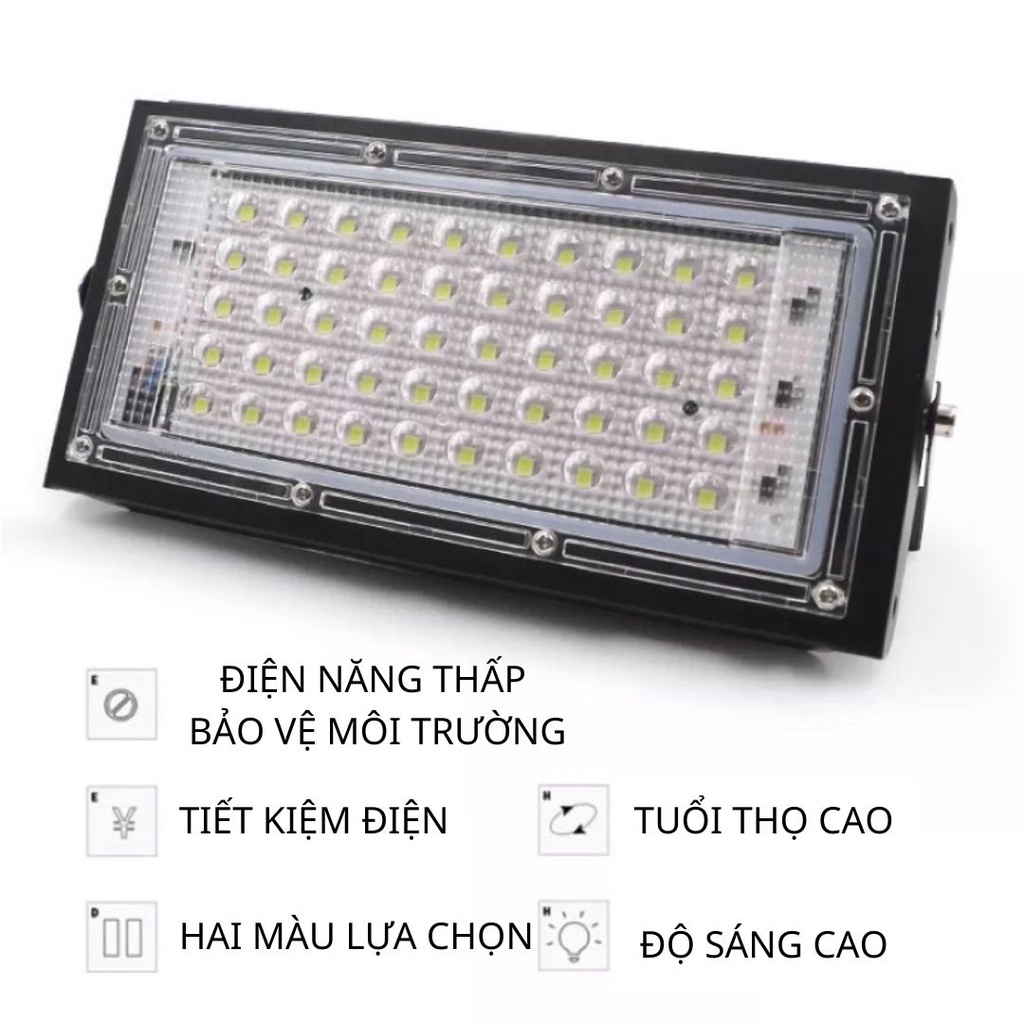 Đèn Led Pha 50W ngoài trời tiết kiệm điện 220V kháng nước ip66