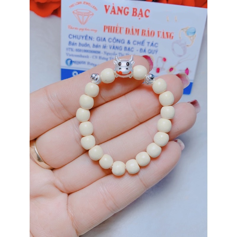 Vòng dâu tằm trâu bạc ta đeo tay-chân chống giật mình cho bé (Tặng hạt và dây dự phòng)