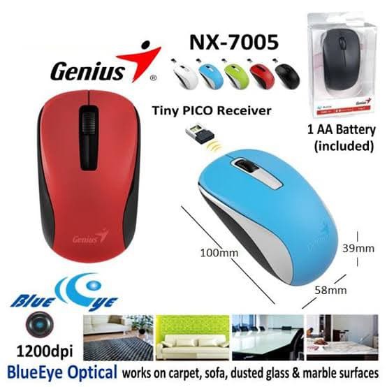 Chuột Quang Không Dây Usb 2.4ghz Suk8891 Genius Nx-7005