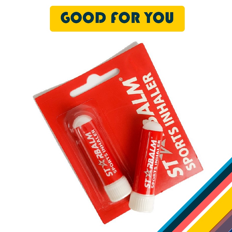 Ống Hít STARBALM Sports Inhaler - Giúp Hít Thở Sâu Tăng Cường Oxy Trong Máu - 1.1g - Hà Lan - Good For You