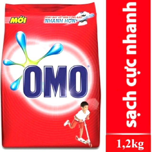 Bột giặt Omo 1,2kg. Và omo 800g.