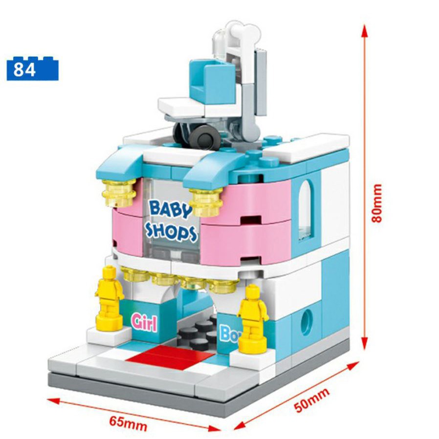 Bộ xếp hình Lego Cửa hàng Lego hãng SEMBO xây dựng đường phố nguyên hộp đóng gói đẹp chắc chắn