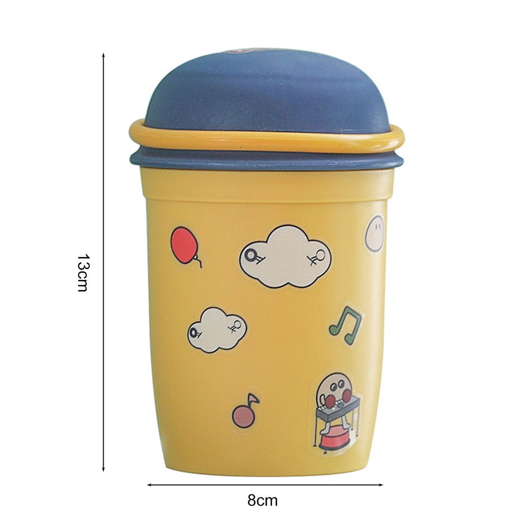 1 Set Cốc Uống Nước Có Muỗng Dung Tích Lớn Không BPA Cho Học Sinh