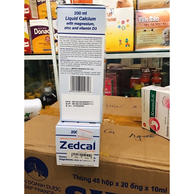 Siro ZEDCAL : calcium, magnesium, zinc... 200ml | BigBuy360 - bigbuy360.vn