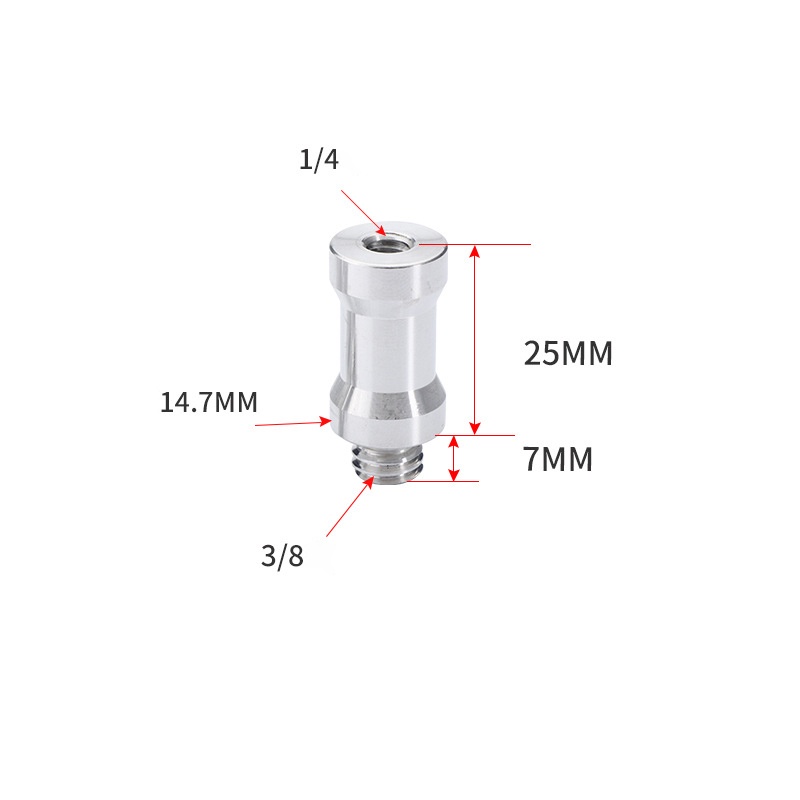 Đầu nối chuyển đổi ren ốc vít dành cho chân đèn đuôi 1/4 - 3/8 inch