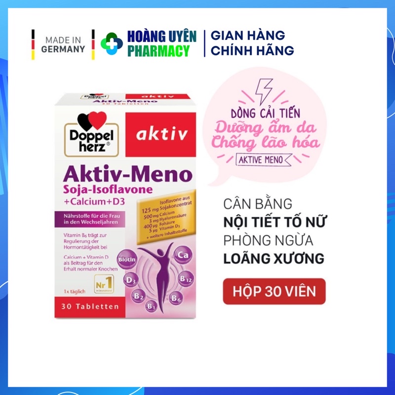 [Nhập khẩu] Viên uống bổ sung nội tiết Doppelherz Aktiv Meno - Hộp 30 viên