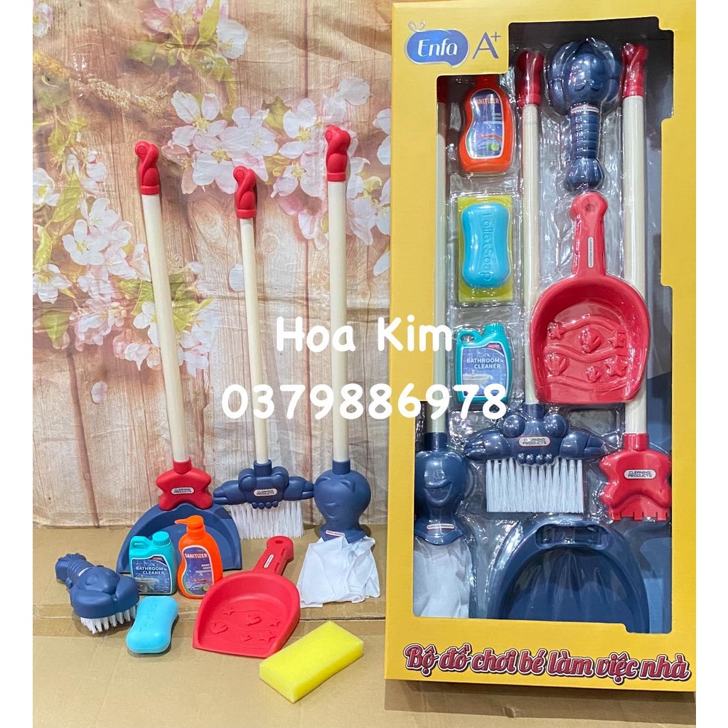 Đồ chơi bé làm việc nhà, quét dọn hkm Enfa