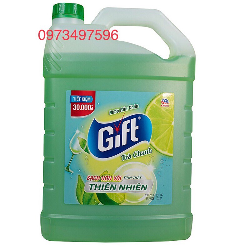 [Mới] Nước Rửa Chén Bát Gift Trà Chanh Can 4kg Siêu To